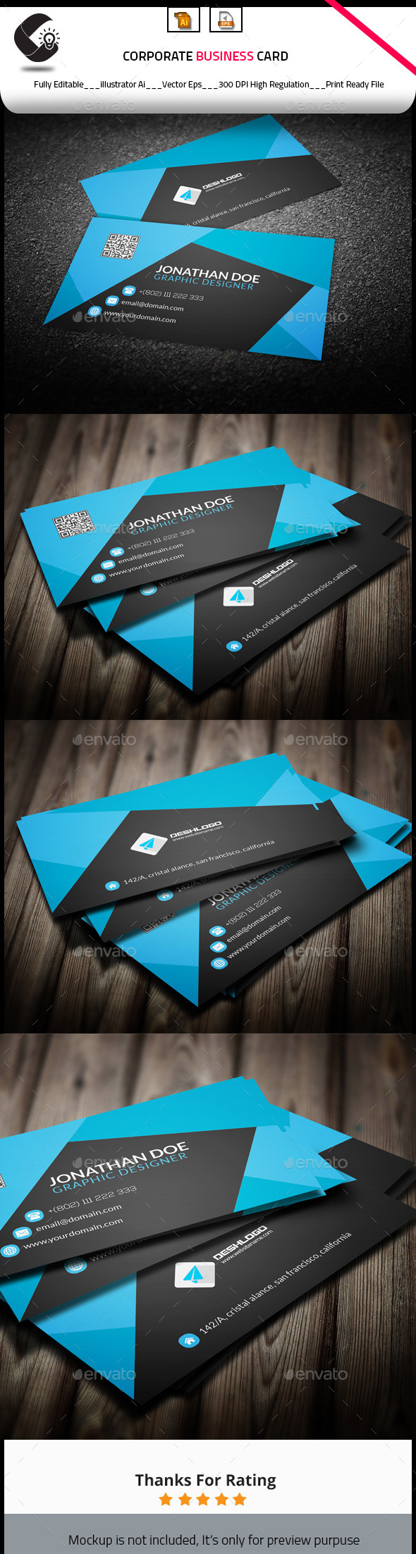GraphicRiver Blue Corporate Business Card 10140911 GraphicRiver Blue Corporate Business Card 10140911