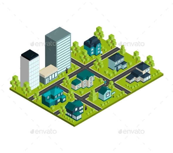 Real Estate Isometric (Buildings)