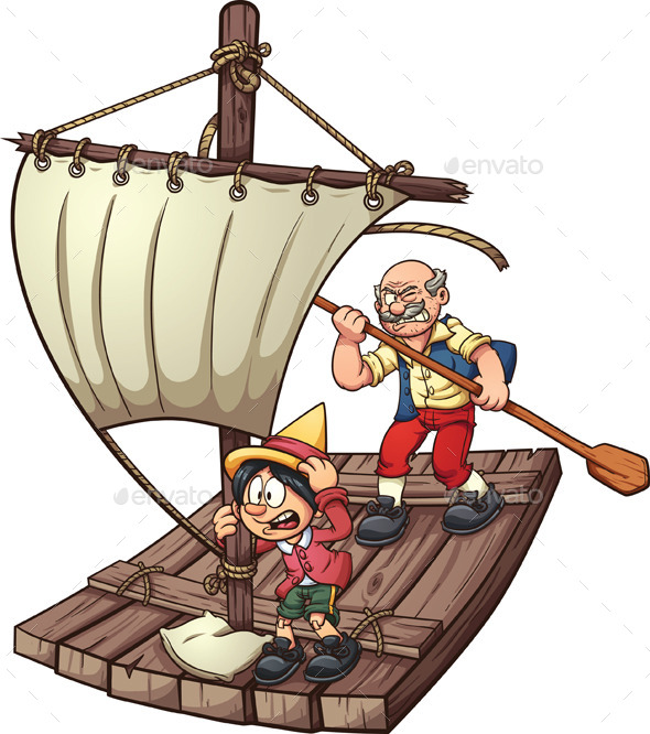 GraphicRiver Pinocchio on a Raft 10141819 GraphicRiver Pinocchio on a Raft 10141819