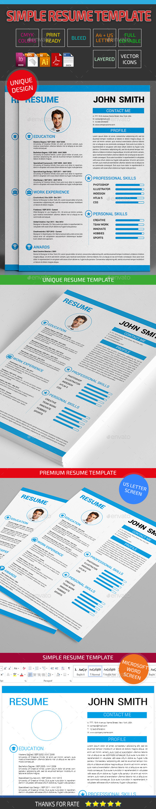 Clean Resume Template 08