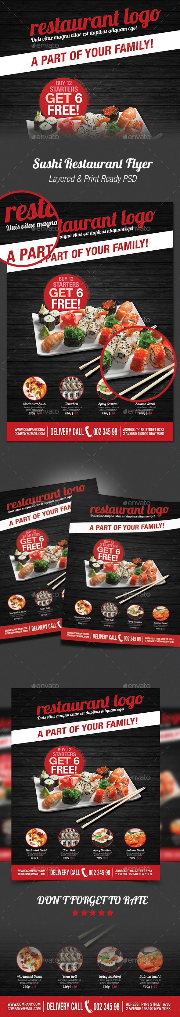 Sushi Restaurant Flyer