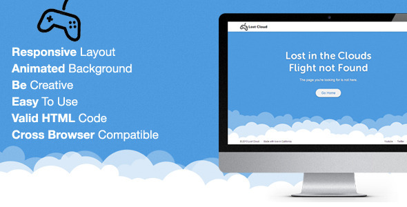 Lost - Responsive 404 Error Template