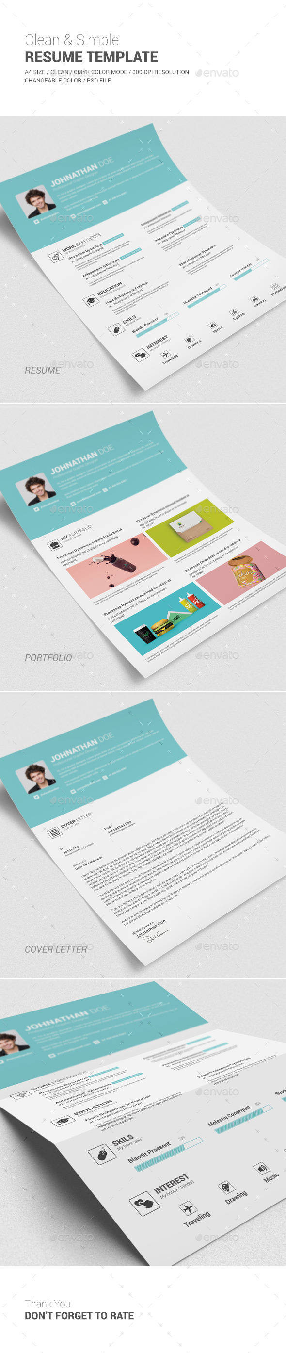 GraphicRiver Clean & Simple Resume Template 10144567 GraphicRiver Clean & Simple Resume Template 10144567