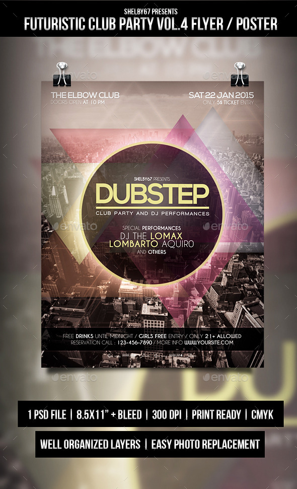 Futuristic Club Party Flyer Poster Vol.4 Futuristic Club Party Flyer Poster Vol.4