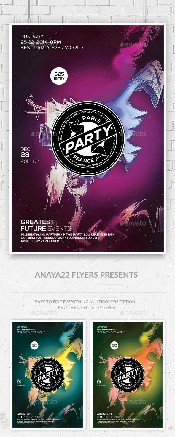 GraphicRiver Electro Color Sounds Party Flyer 10147531 GraphicRiver Electro Color Sounds Party Flyer 10147531