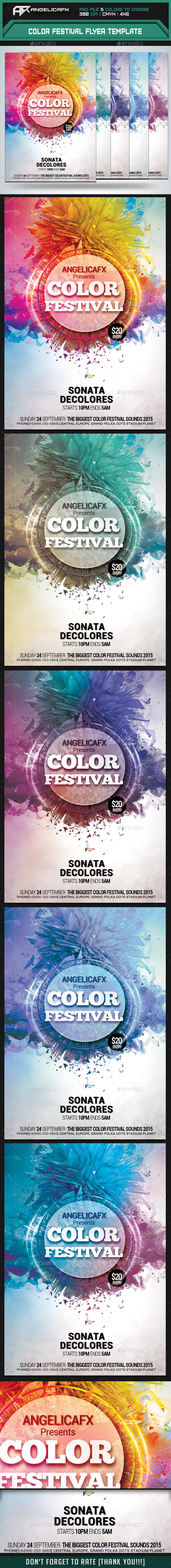 GraphicRiver Color Festival Flyer Template 10147963 GraphicRiver Color Festival Flyer Template 10147963