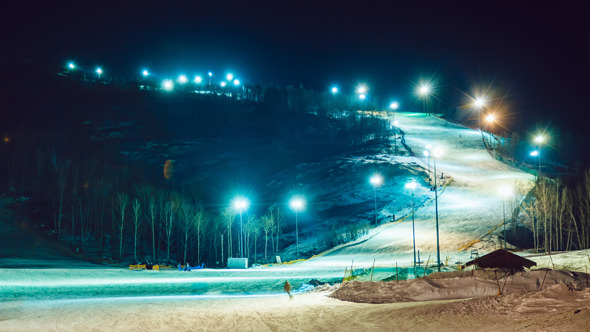 VideoHive Night Skiing Resort 10124113 VideoHive Night Skiing Resort 10124113