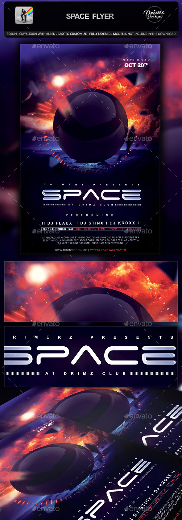 GraphicRiver Space Flyer 10148810 GraphicRiver Space Flyer 10148810