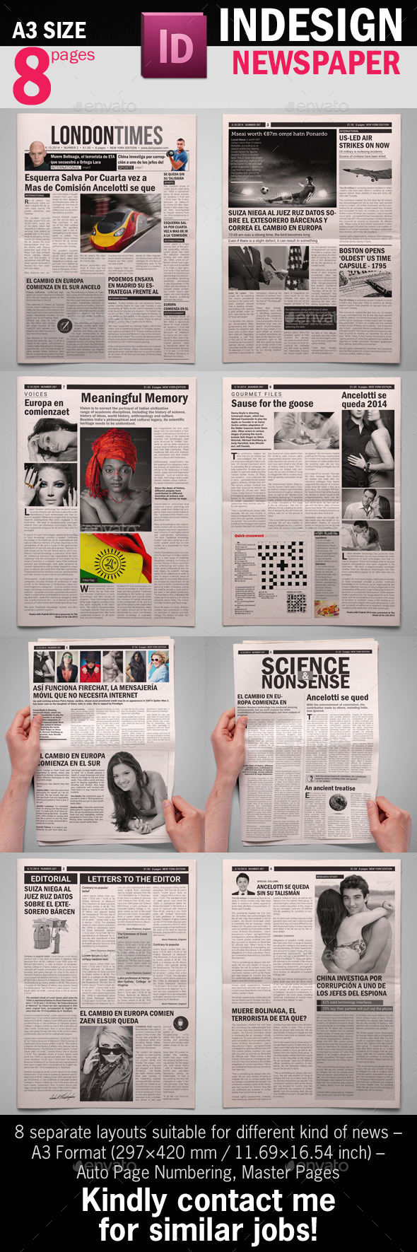 GraphicRiver BW Newspaper Template 10095812 GraphicRiver BW Newspaper Template 10095812