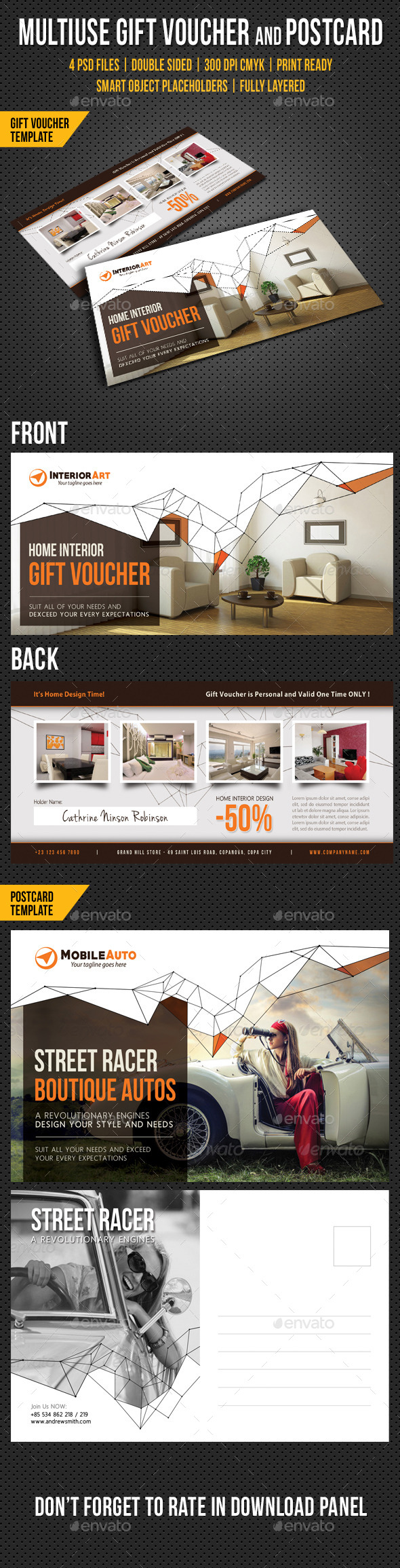 GraphicRiver Multiuse Gift Voucher and Postcard V01 10151035 GraphicRiver Multiuse Gift Voucher and Postcard V01 10151035