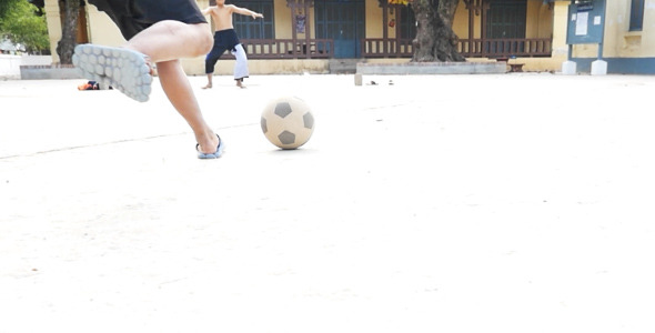VideoHive Kid Running and Shooting A Ball 10151595 VideoHive Kid Running and Shooting A Ball 10151595