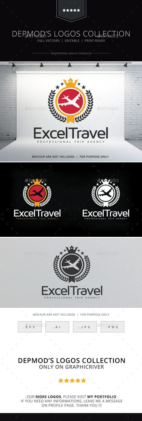 GraphicRiver Excel Travel Logo 10152432 GraphicRiver Excel Travel Logo 10152432