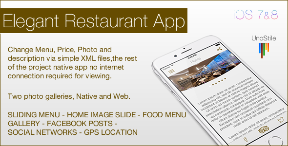 CodeCanyon Restaurant IOS Template 10153488 CodeCanyon Restaurant IOS Template 10153488