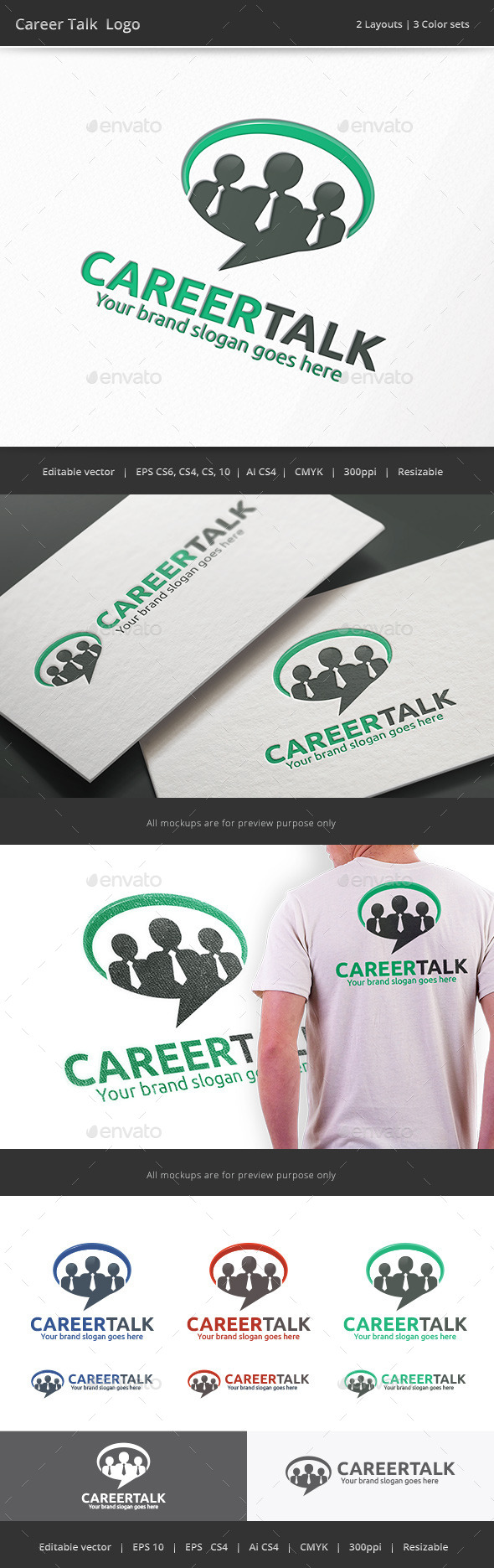GraphicRiver Career Talk Business Logo 10155066 GraphicRiver Career Talk Business Logo 10155066