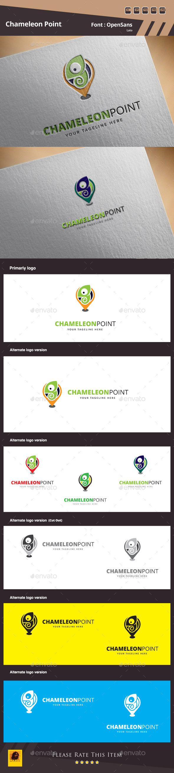 Chameleon Point Logo Template Chameleon Point Logo Template