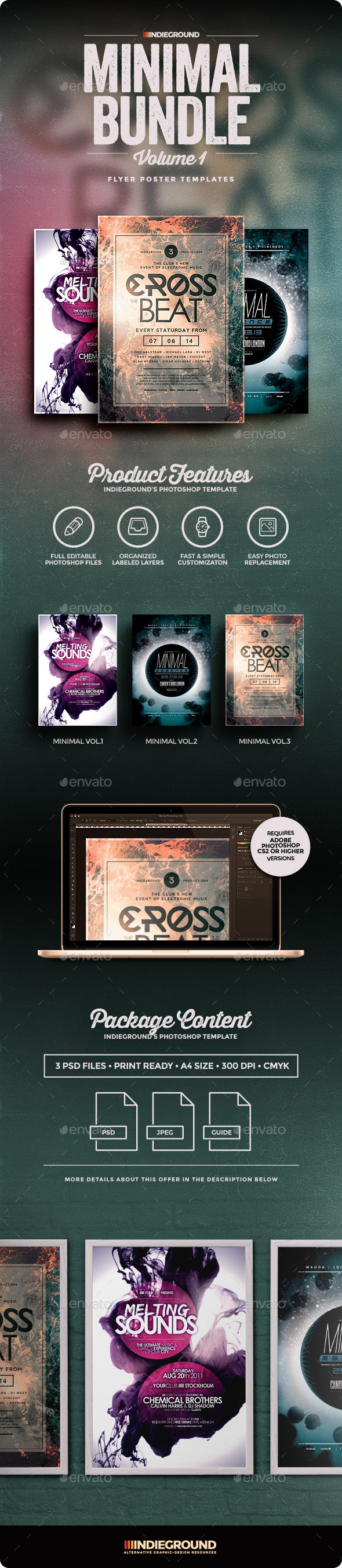 Minimal Flyer/Poster Bundle Vol. 1-3 - Events Flyers