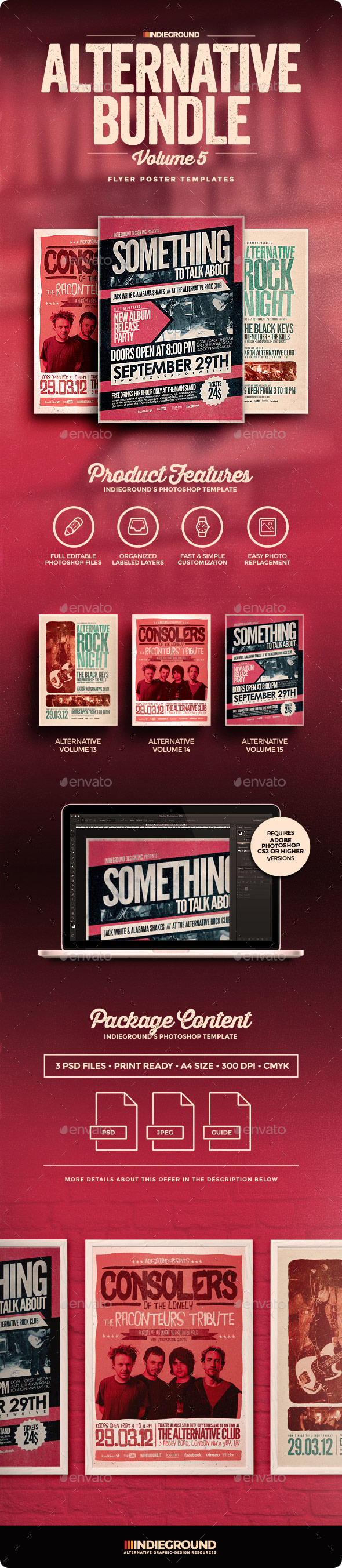 Alternative Flyer/Poster Bundle Vol. 13-15 - Clubs & Parties Events