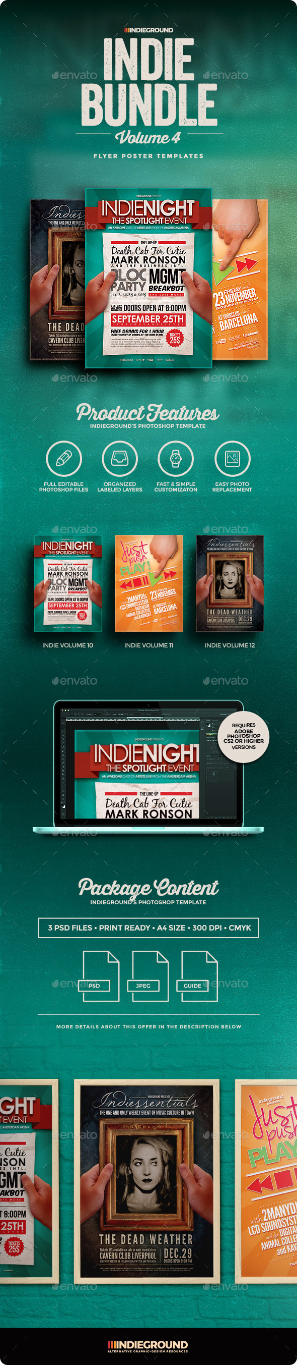 Indie Flyer Poster Bundle Vol 10-12 Indie Flyer Poster Bundle Vol 10-12