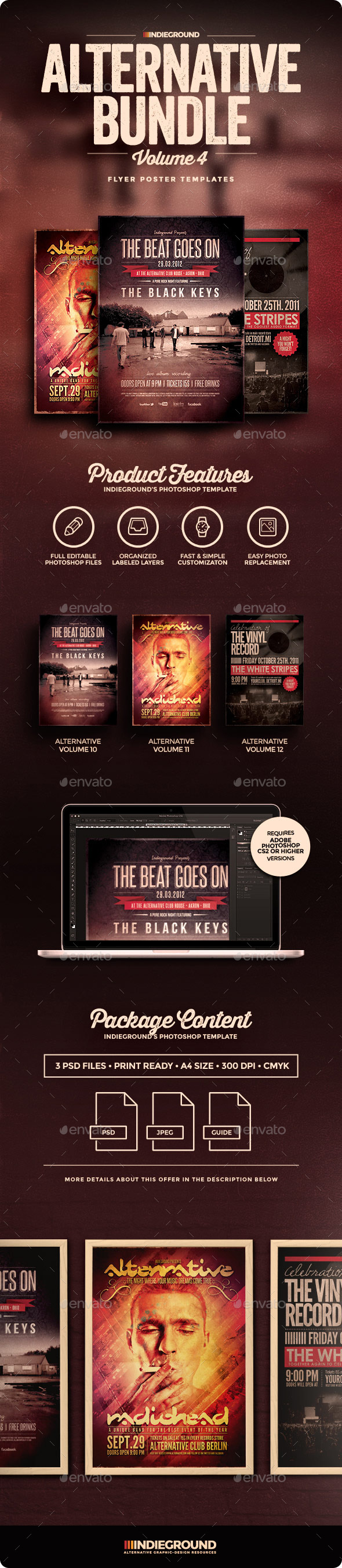 Alternative Flyer/Poster Bundle Vol. 10-12 - Clubs & Parties Events