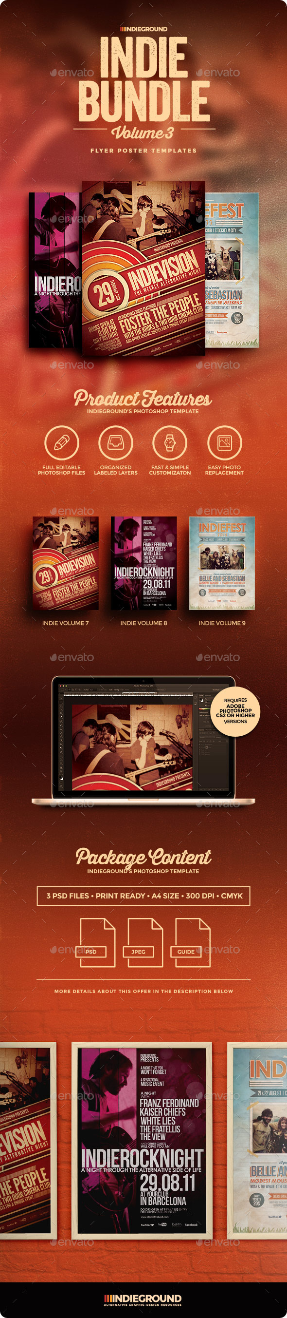 Indie Flyer/Poster Bundle Vol. 7-9 - Clubs & Parties Events