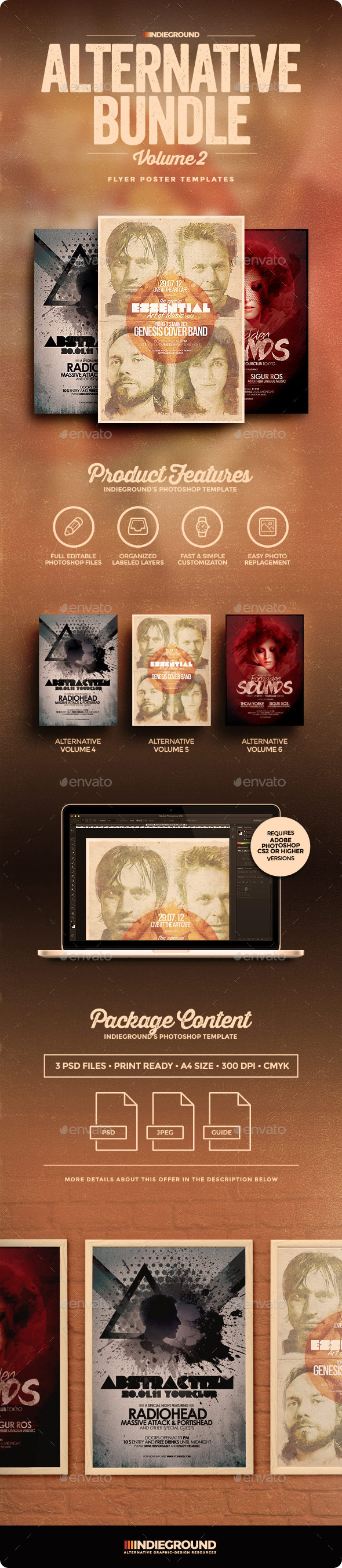 Alternative Flyer/Poster Bundle Vol. 4-6 - Clubs & Parties Events