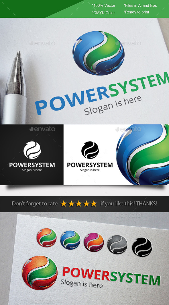 GraphicRiver Power System Logo 10156178 GraphicRiver Power System Logo 10156178