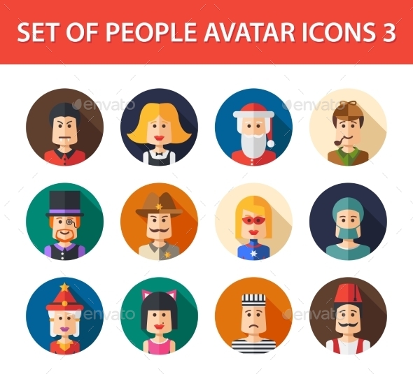 Set of People Avatar Icons Set of People Avatar Icons