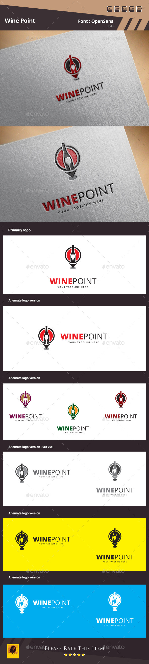 GraphicRiver Wine Point Logo Template 10158043 GraphicRiver Wine Point Logo Template 10158043