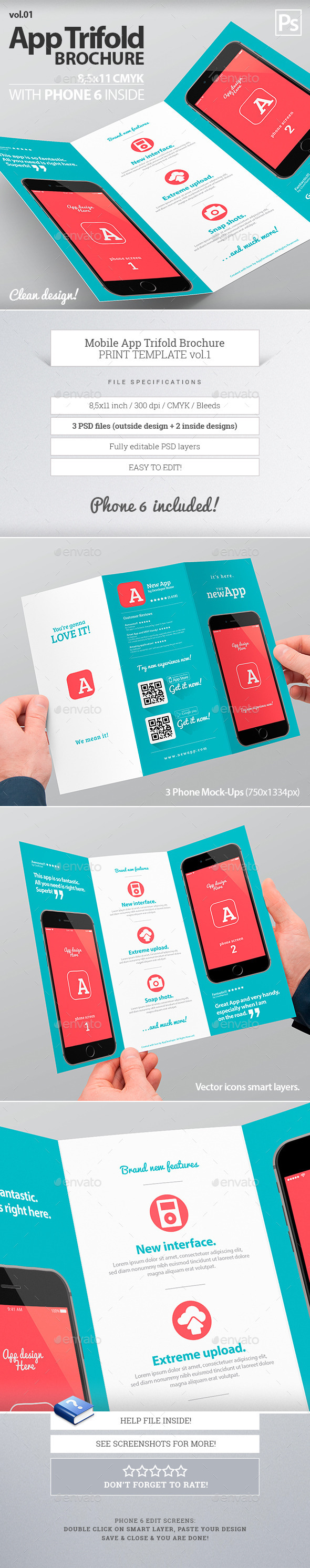 GraphicRiver Mobile App Trifold Brochure vol.1 10158859 GraphicRiver Mobile App Trifold Brochure vol.1 10158859