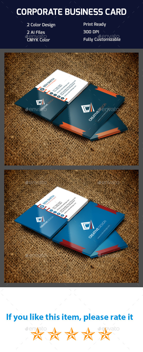 GraphicRiver Corporate Business Card Template 10159421 GraphicRiver Corporate Business Card Template 10159421