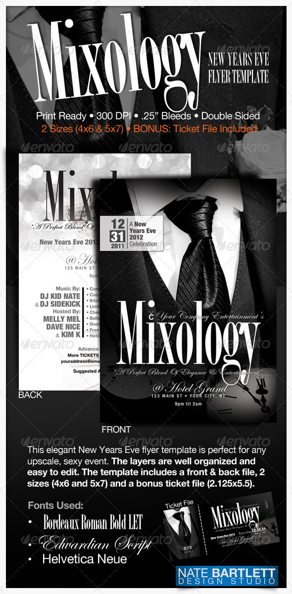 Mixology - New Years Eve Flyer