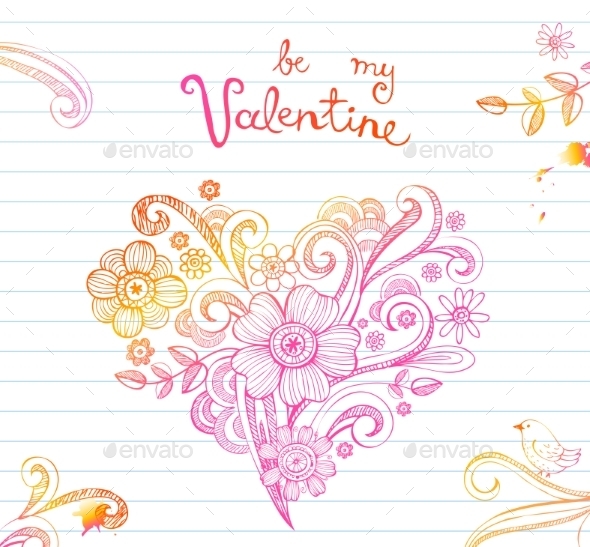 GraphicRiver Sketchy Doodle Heart 10161997 GraphicRiver Sketchy Doodle Heart 10161997