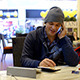 Man Working With Notebook In The Park - 280