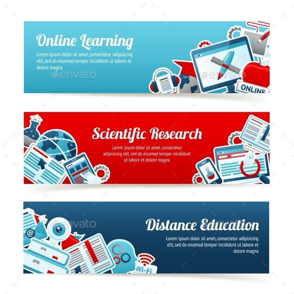 Online Education Banners (Conceptual)