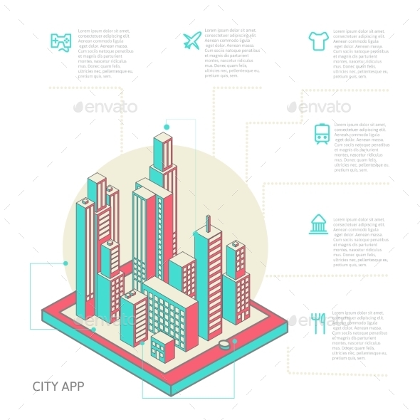 Infographic Buildings (Technology)