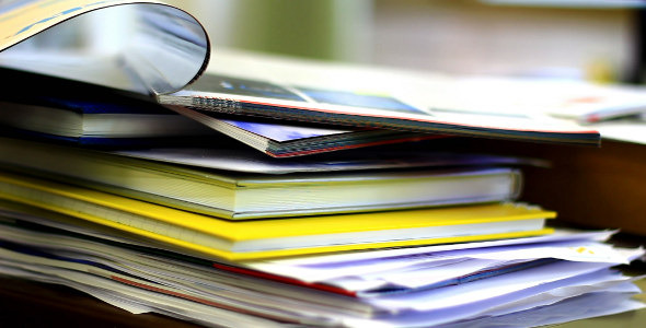 A Pile of Books and Documents A Pile of Books and Documents