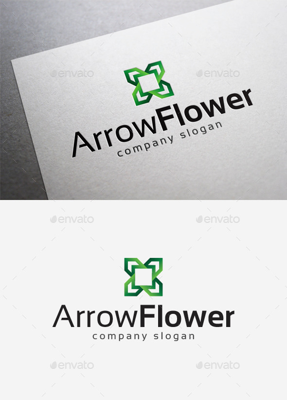 GraphicRiver Arrow Flower Logo 10166356 GraphicRiver Arrow Flower Logo 10166356