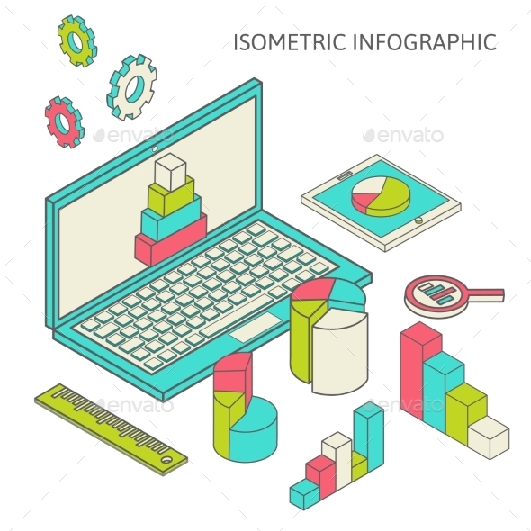 Isometric Business Finance (Decorative)