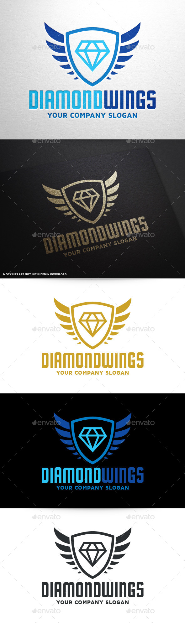 GraphicRiver Diamond Wings Logo Template 10166473 GraphicRiver Diamond Wings Logo Template 10166473