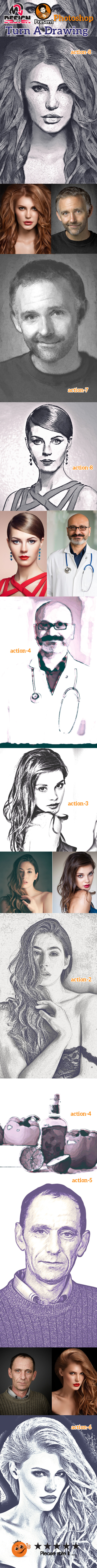 Turn A Drawing Action Turn A Drawing Action