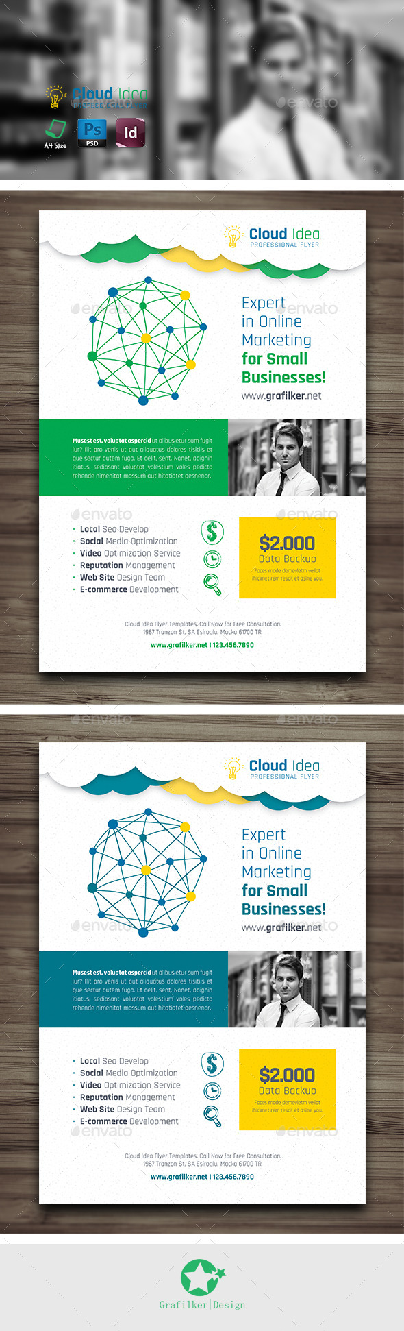GraphicRiver Cloud Idea Flyer Templates 10168225 GraphicRiver Cloud Idea Flyer Templates 10168225