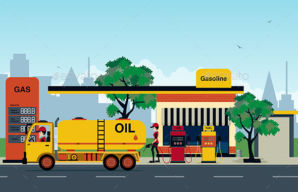 GraphicRiver Petrol Station 10169564 GraphicRiver Petrol Station 10169564