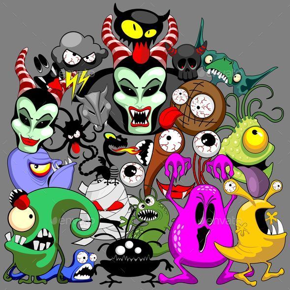 GraphicRiver Doodles Monsters Characters Saga 10169633 GraphicRiver Doodles Monsters Characters Saga 10169633