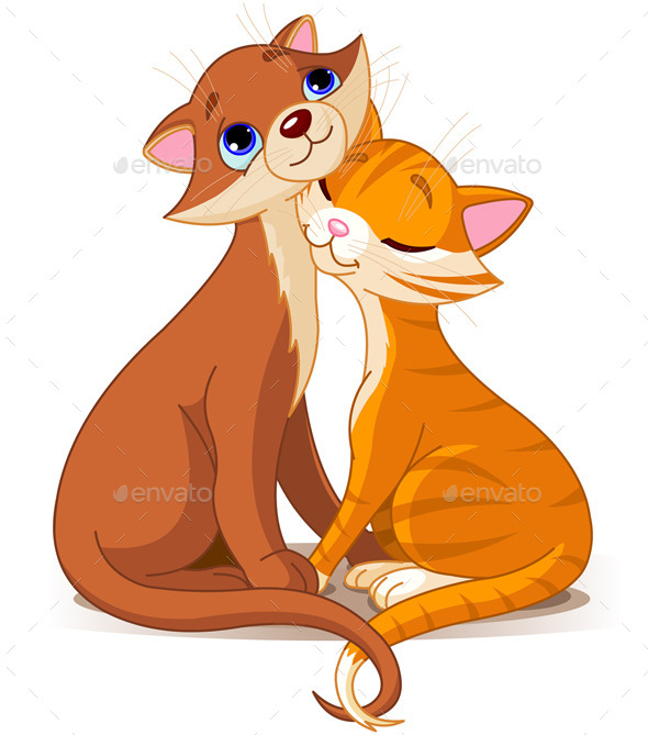 GraphicRiver Cats in Love 10169935 GraphicRiver Cats in Love 10169935