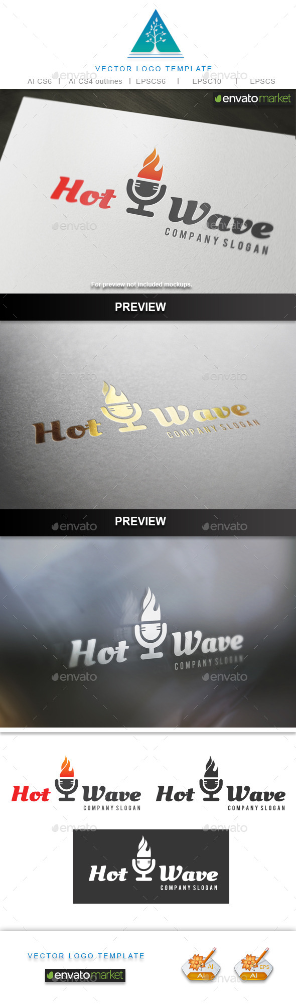 GraphicRiver Hot Wave Logo 10170722 GraphicRiver Hot Wave Logo 10170722