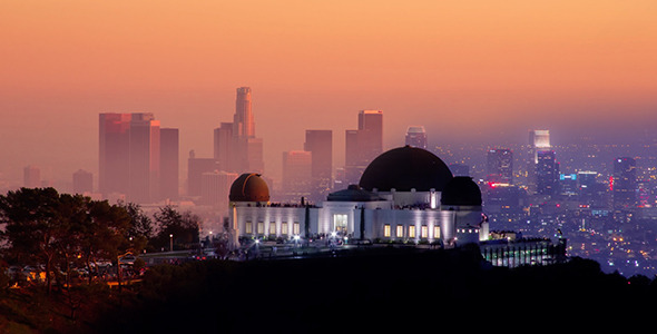 Beautiful Sunset on Downtown Los Angeles Beautiful Sunset on Downtown Los Angeles