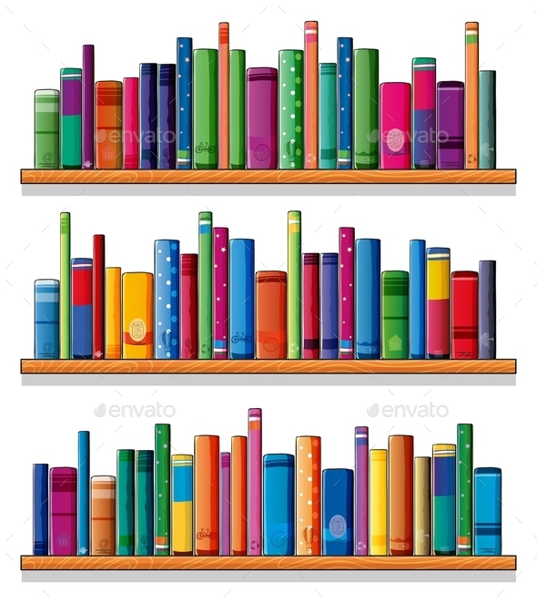 GraphicRiver Wooden Shelves with Books 10174627 GraphicRiver Wooden Shelves with Books 10174627