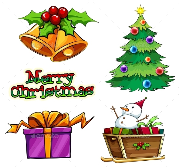 GraphicRiver Group of Christmas Decors 10175390 GraphicRiver Group of Christmas Decors 10175390