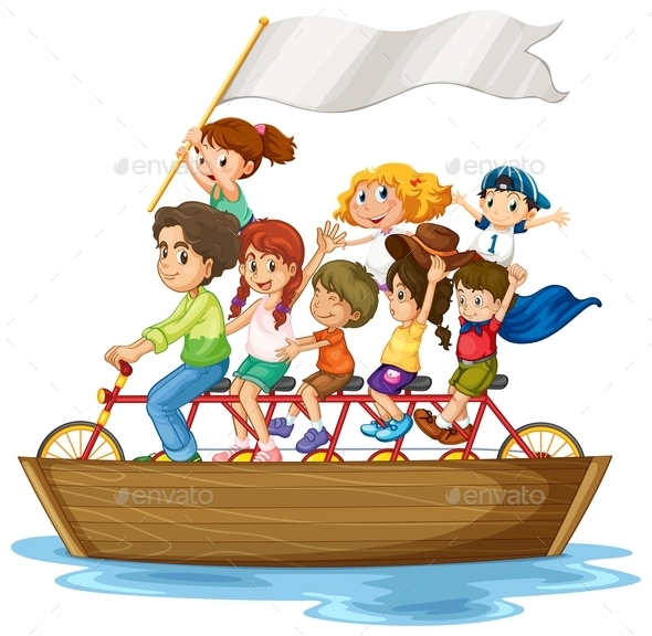 GraphicRiver Children on Boat 10175489 GraphicRiver Children on Boat 10175489