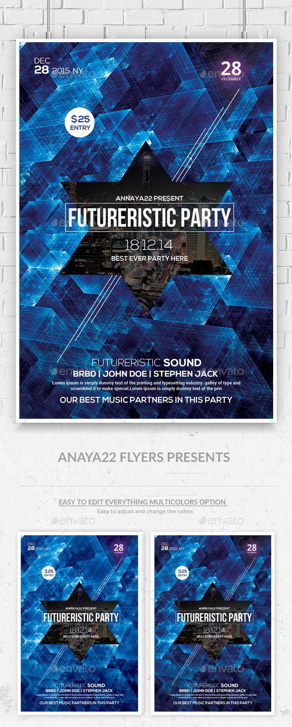 GraphicRiver Electro Futuristic Flyer Template PSD 10175811 GraphicRiver Electro Futuristic Flyer Template PSD 10175811